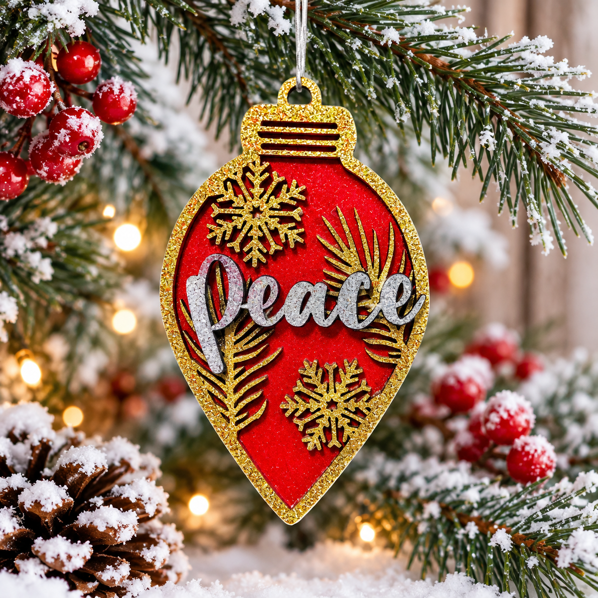Peace Christmas Ornament