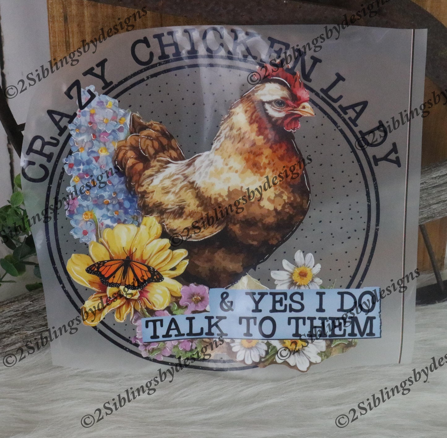 Crazy Chicken Lady DTF