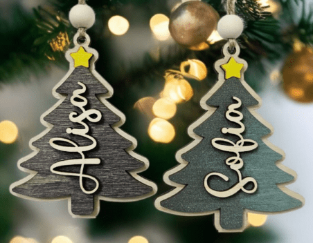 Personalized Merry Christmas Tree Ornament