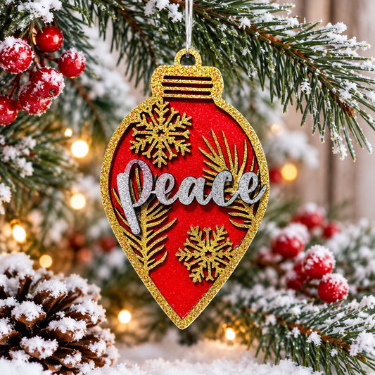 Peace Christmas Ornament