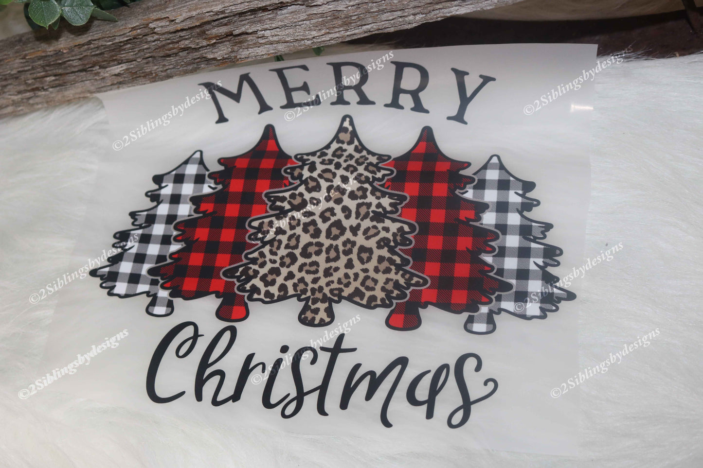 Merry Christmas Red, white, and Leopard